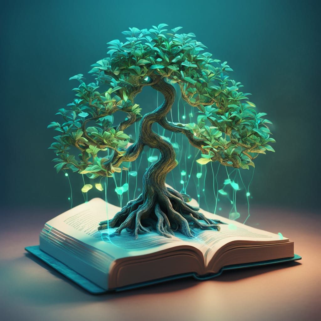 Miniature Bonsai Tree Blooms in Zero-Gravity Library