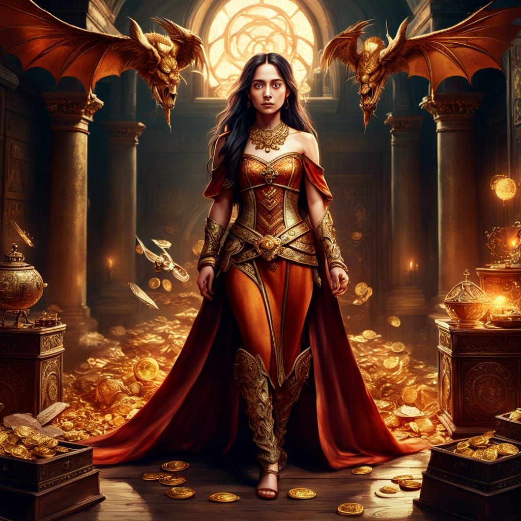 Majestic Guardian of the Golden Treasury