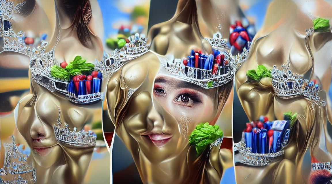Hyperrealistic Beauty Pageant Winner Portrait