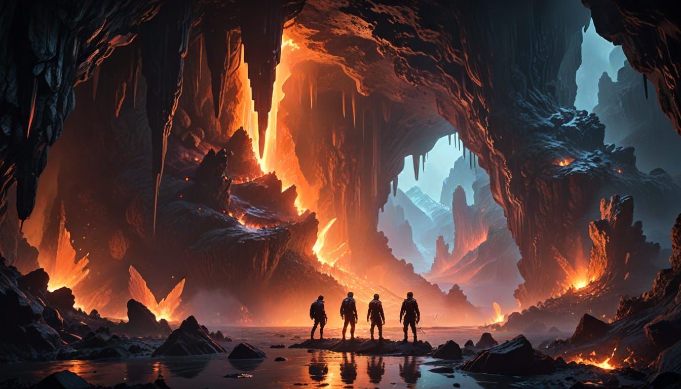 Colossal Subterranean World with Crystal Forests