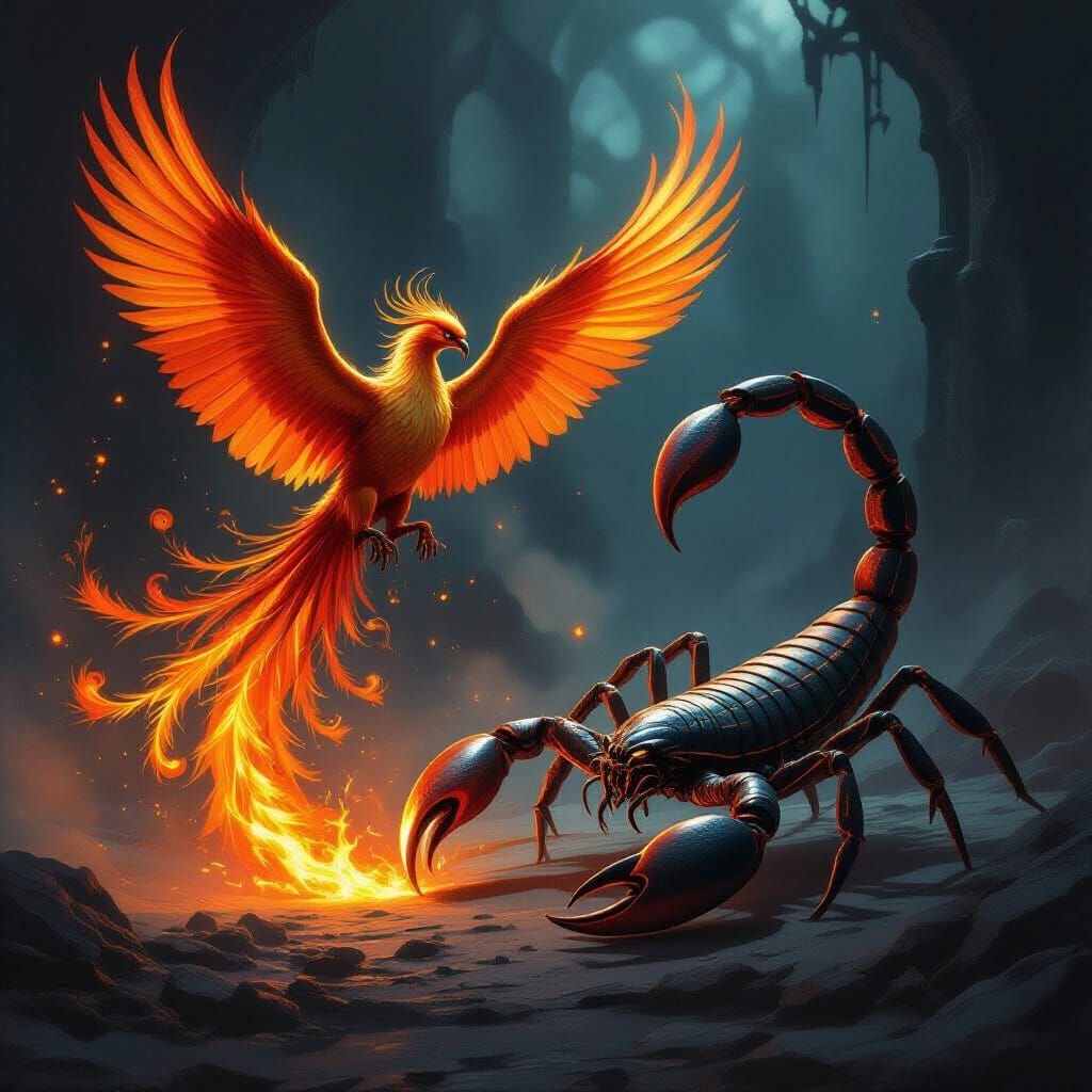 Phoenix and Scorpion Unite in Gothic Splendor