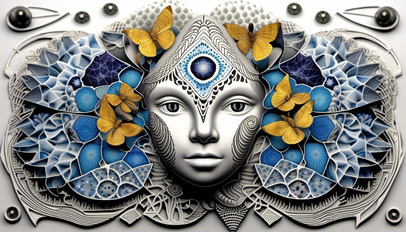 Celtic Python in Fractal Quantum Zentangle Style