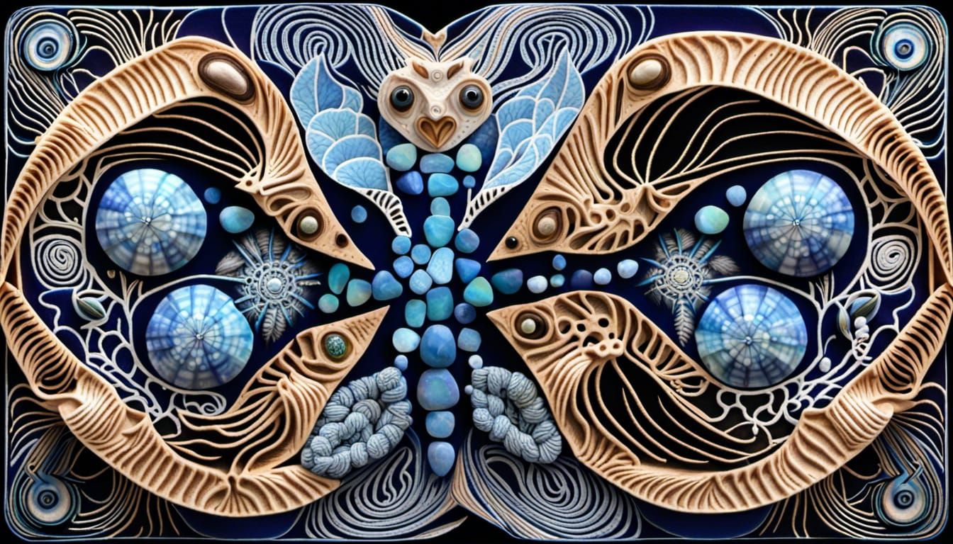Anthropomorphic Python with Celtic Fractal Design