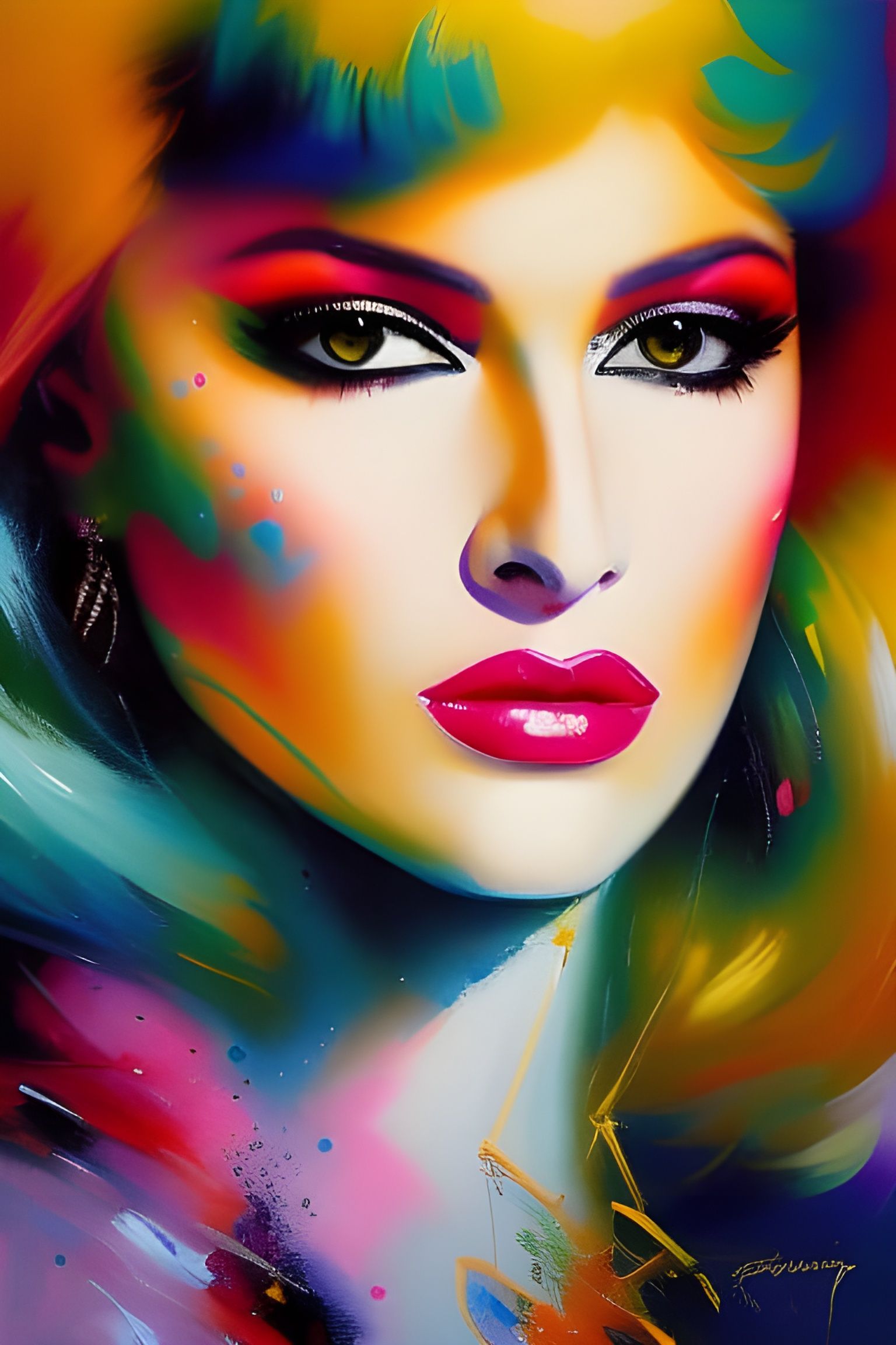 80s Pop Star Album Cover in Speedpaint Style