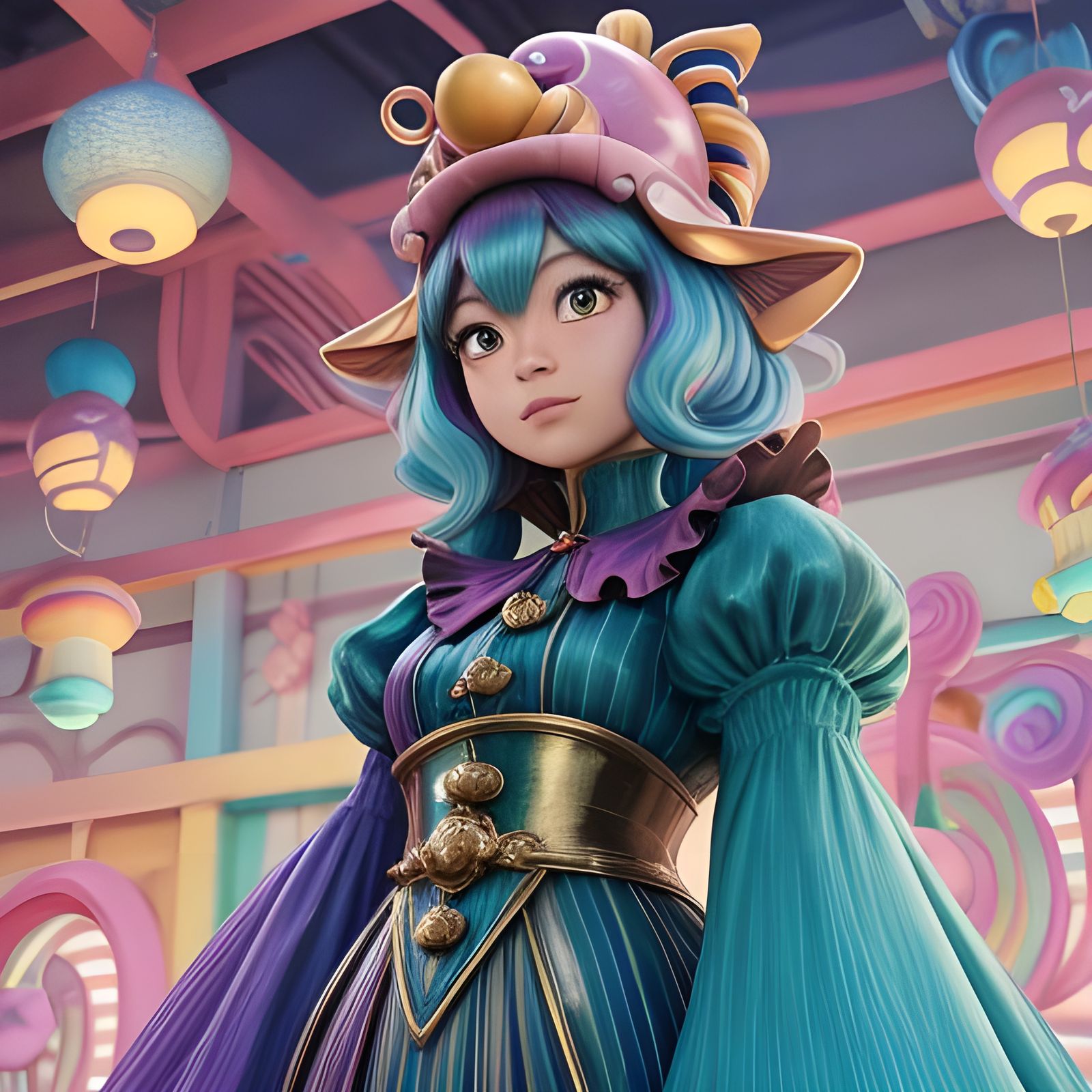 Oompa Loompa at Chocolate Factory in 3D Anime Art