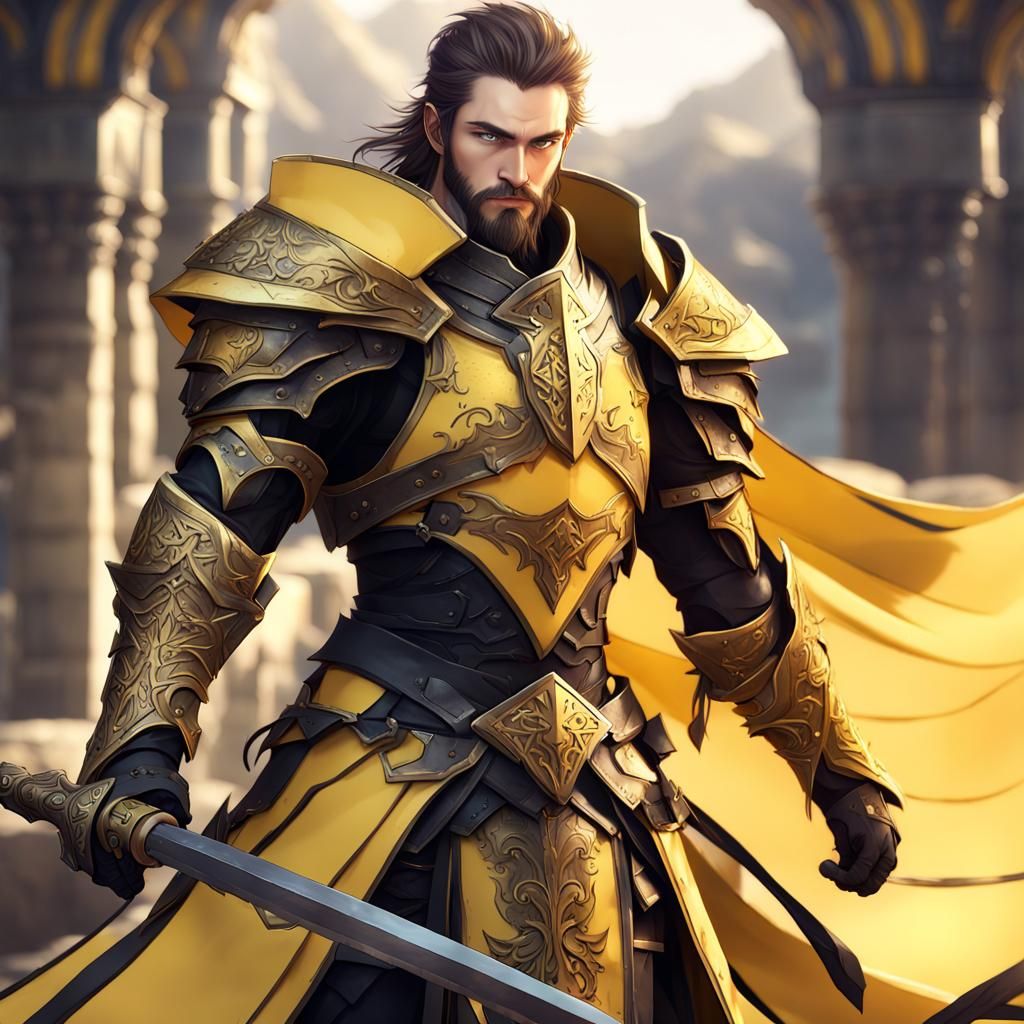 Fantasy Paladin in Detailed Matte Painting Style