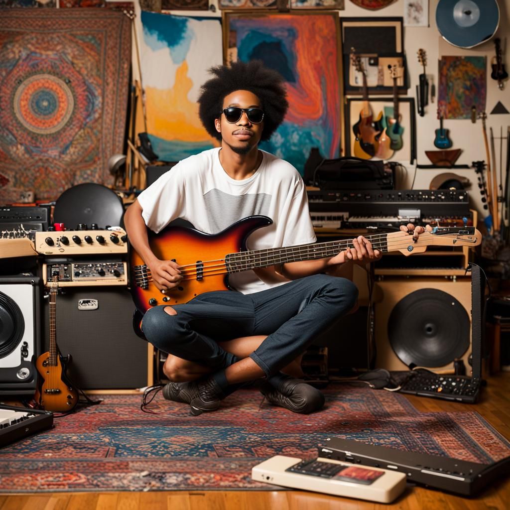 Portrait of a Young Graphic Designer in Art Studio