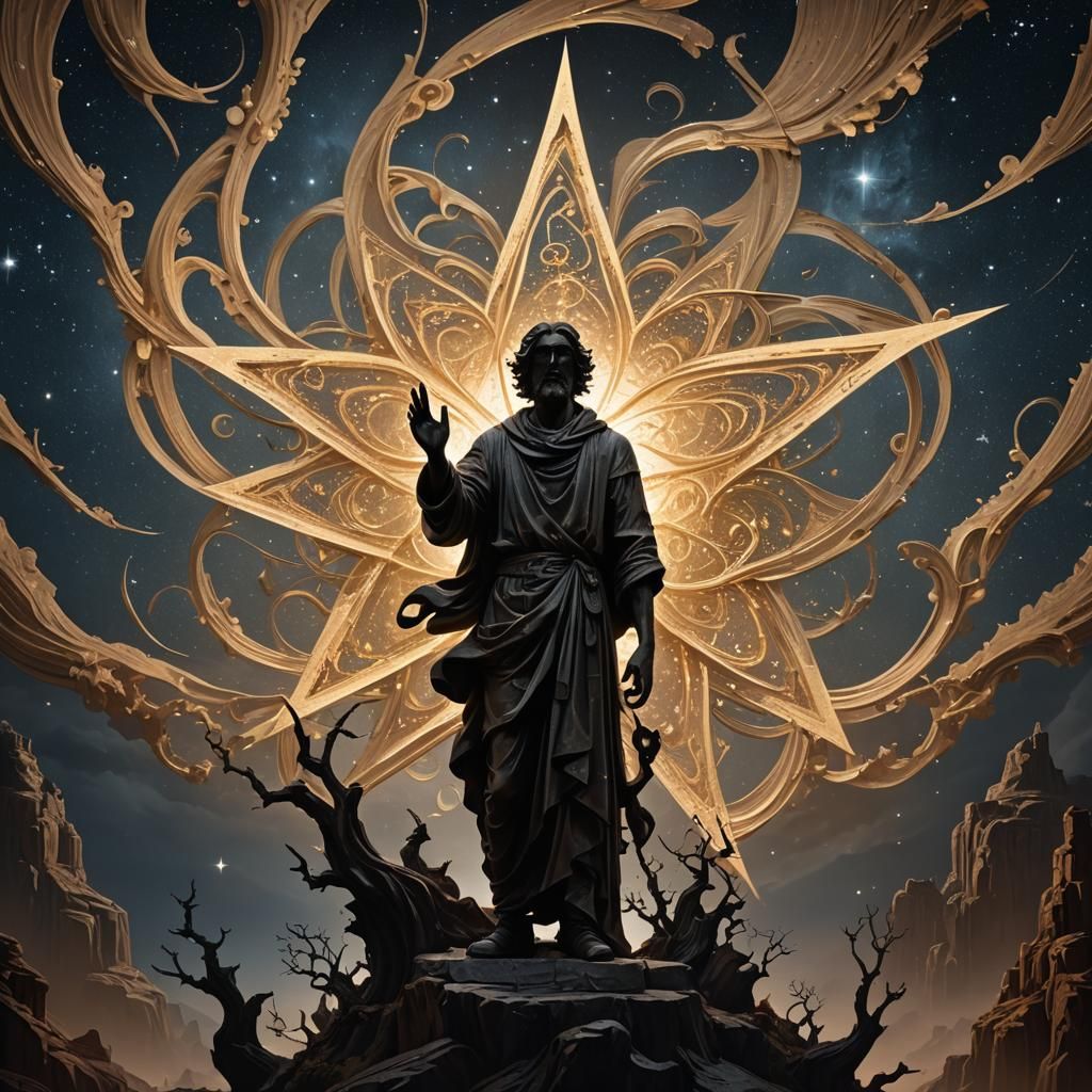 Mysterious Artist Shapes a Starry Sky