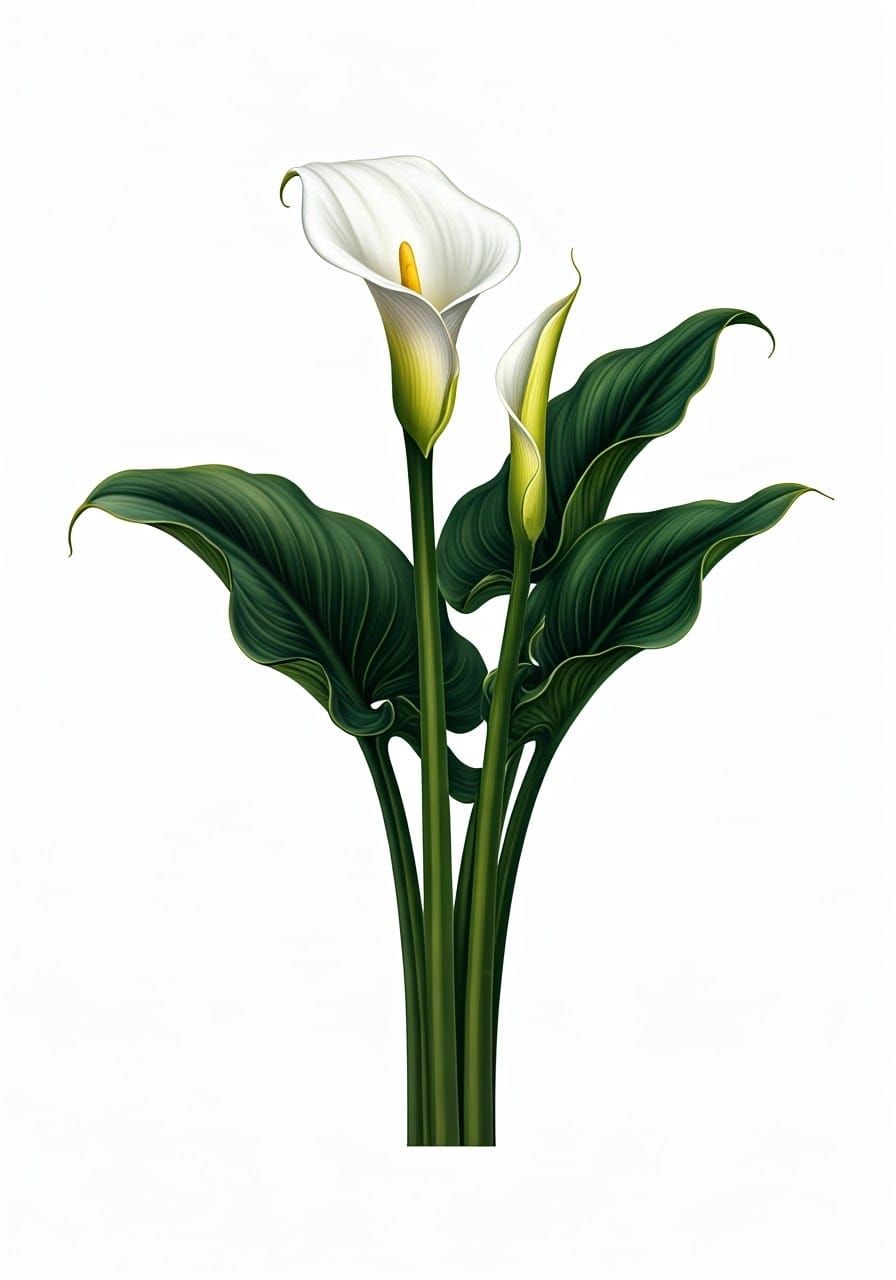 The Enchanted Flower: White Calla Lily Isolated, Inspired by...
