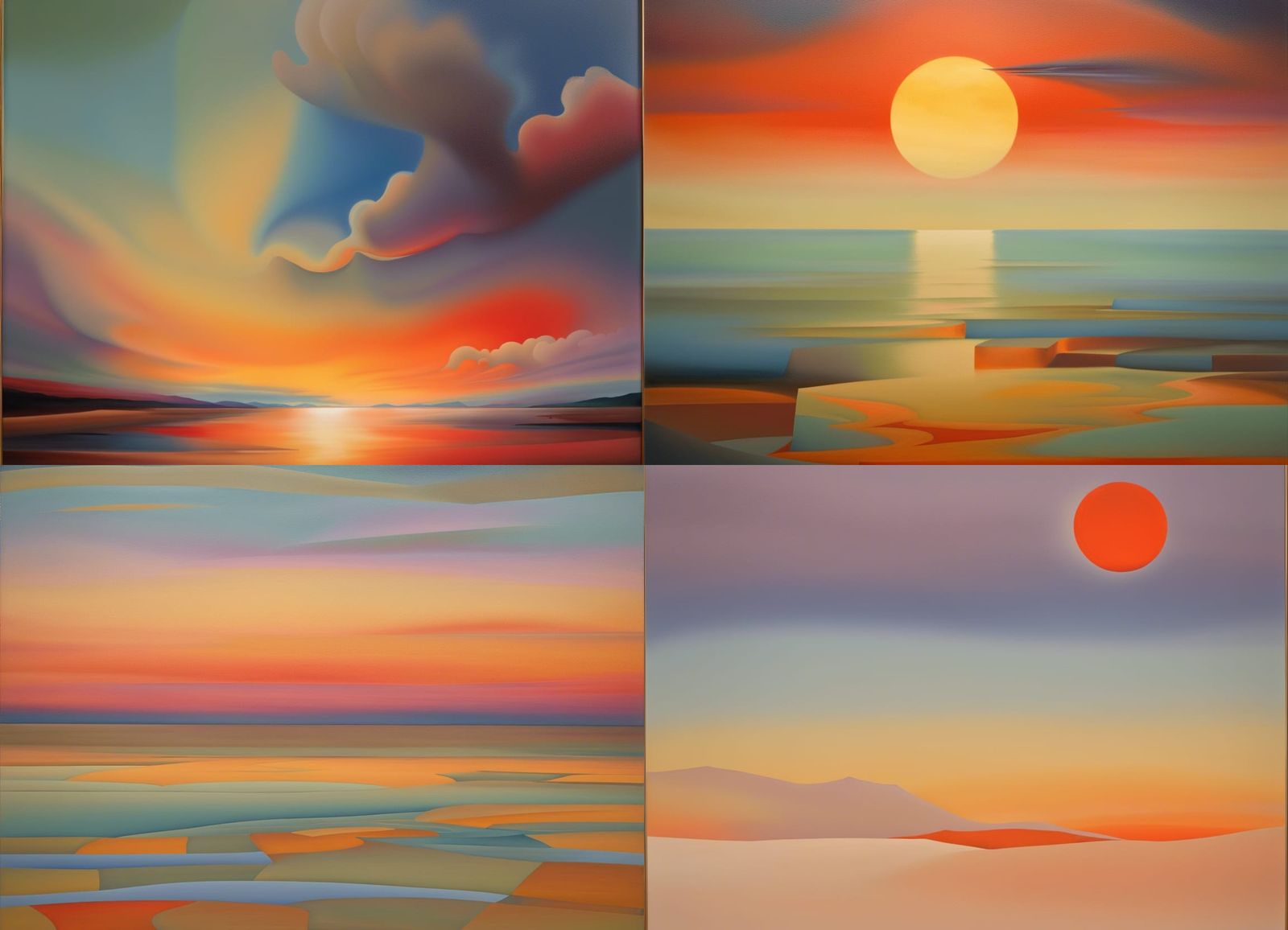 Abstract Byzantine Sky with Plasticized Texture