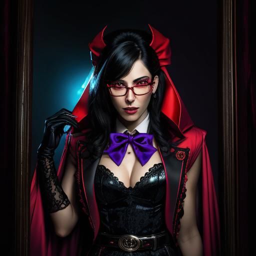 Elegant Deity in Dark Suit: Hyper-Realistic Portrait