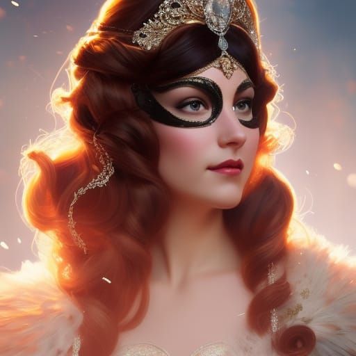 Princess Anna at a Fancy Masquerade Ball