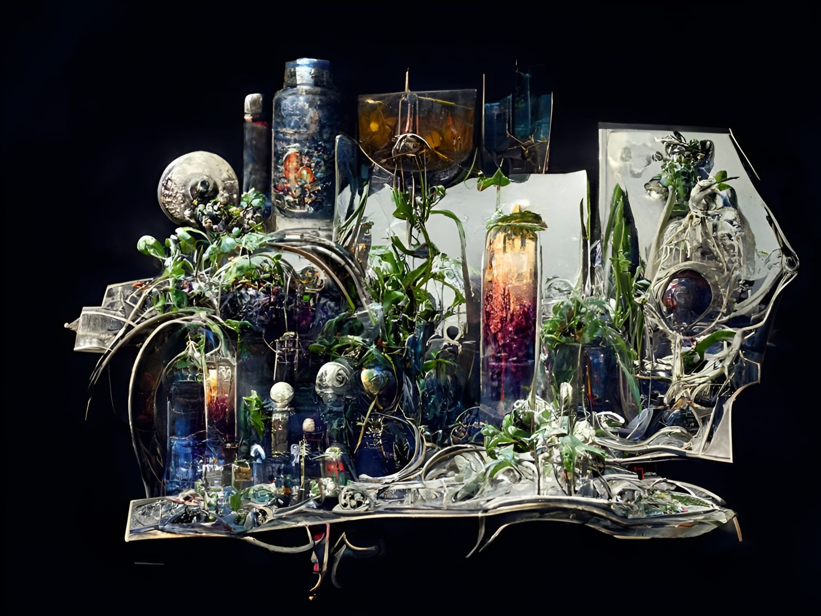 Lush Biopunk Apothecary with Occult Magic