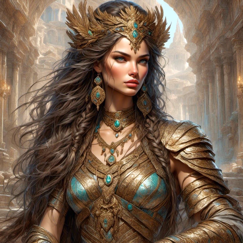 Beautiful Warrior Priestess Meditating