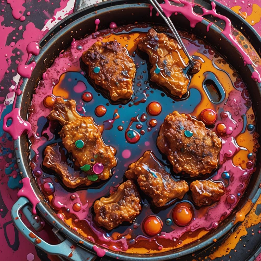 Fried Fiddle Sizzles: Pop Art Macro Photography