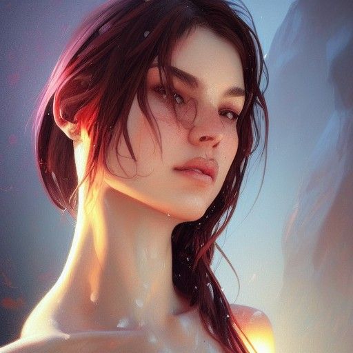 Detailed Portrait of Woman with Dynamic Lighting