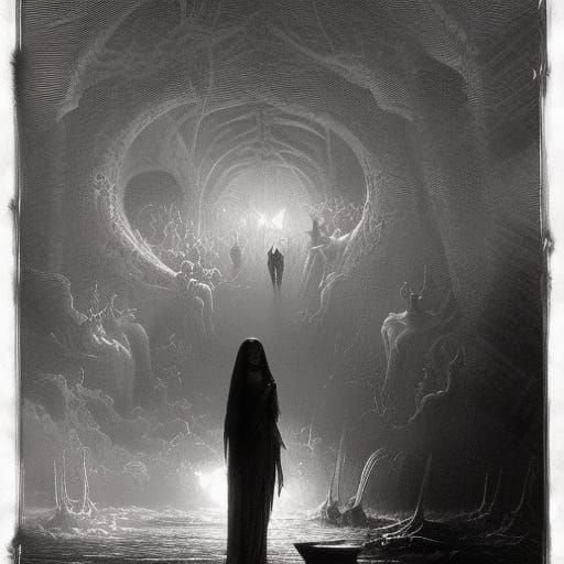 Nightmarish Vision in the Style of Gustave Doré