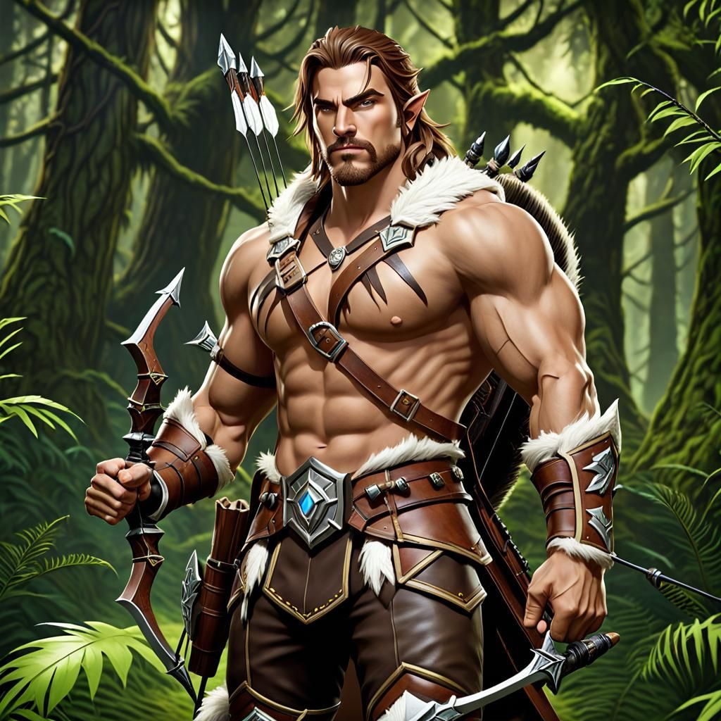 Human-elf hybrid hunter