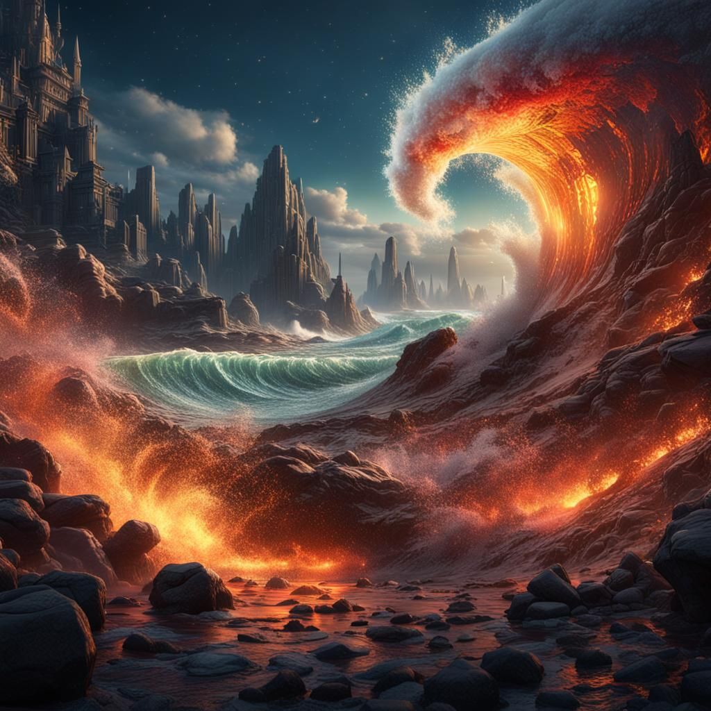 Wave-Particle Duality: Fantastical Concept Art in Deep Color