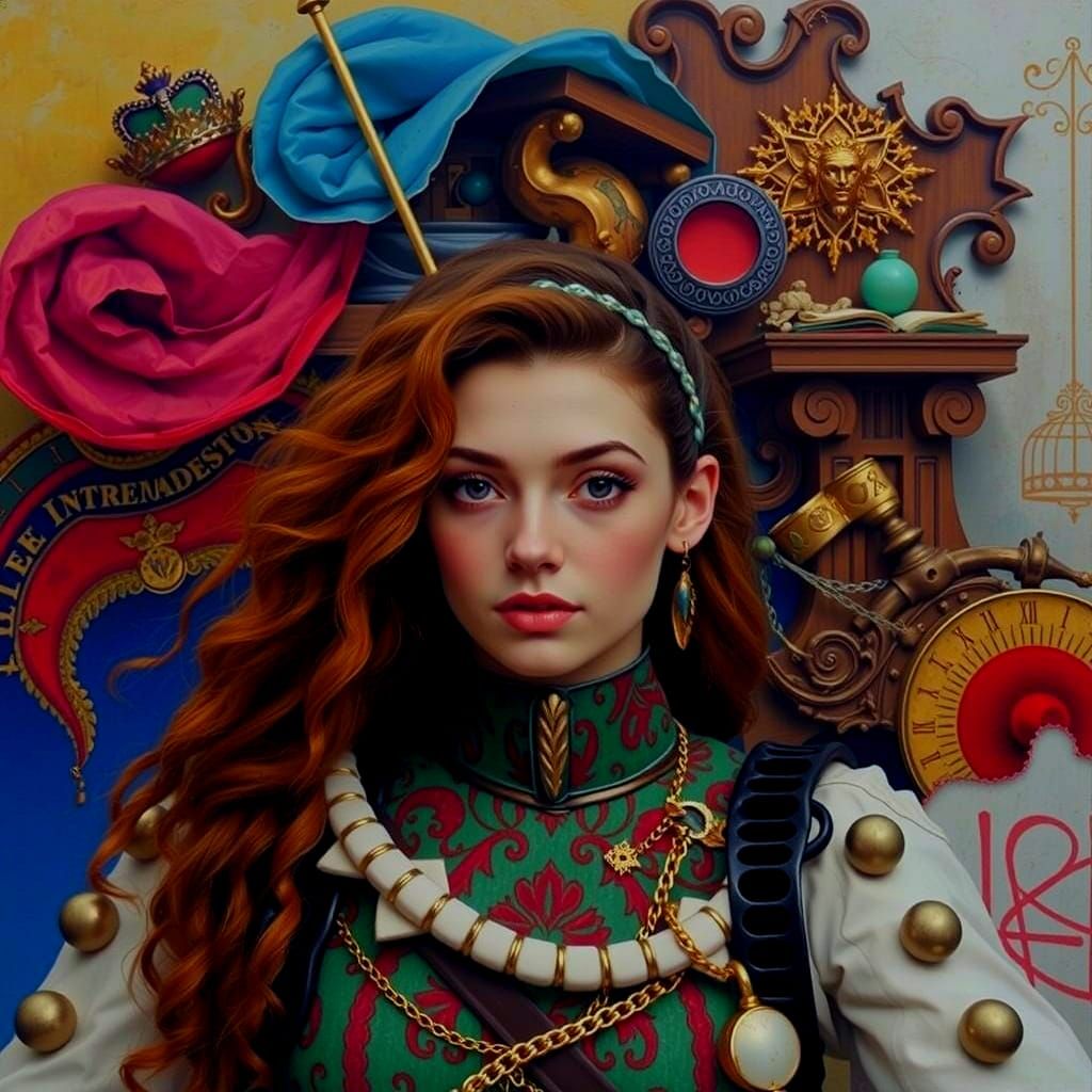 Dynamic Swirling Red Forms in a Vortex