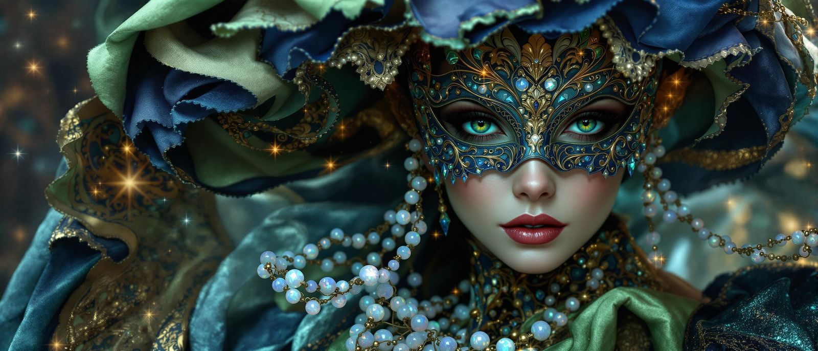 Elegant Victorian Lady in Opulent Gown