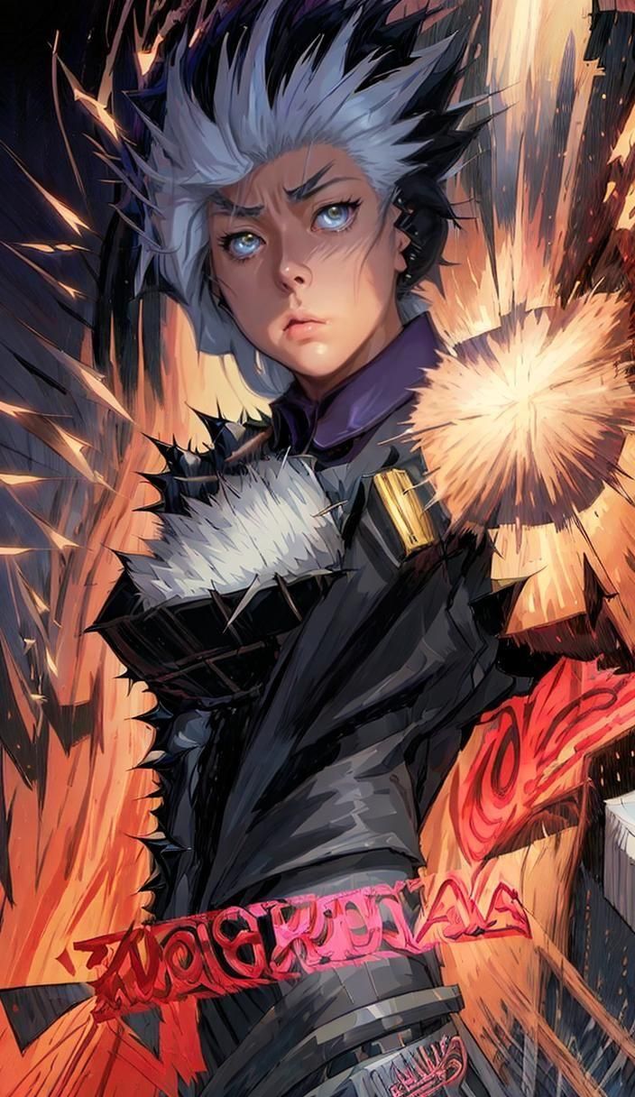 <lora:Anna Mikkiho:1.0> As A stoic anime beautiful female Bo...