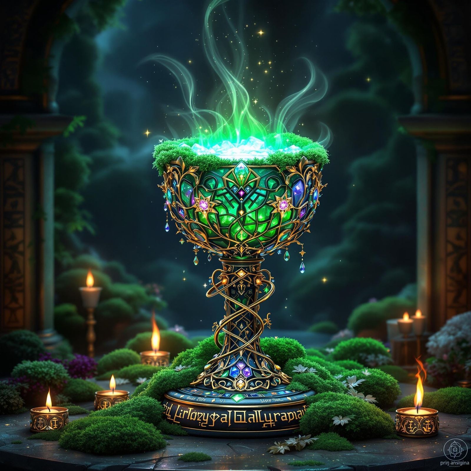 Celestial Goblet Radiates Ethereal Essence
