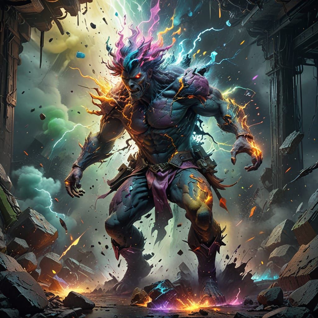 Explosion of Funky Colors in Digital Painting