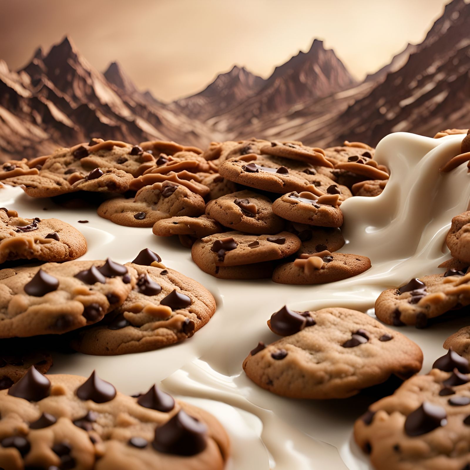 Chocolate Chip Cookie Valley with Milk Rivers