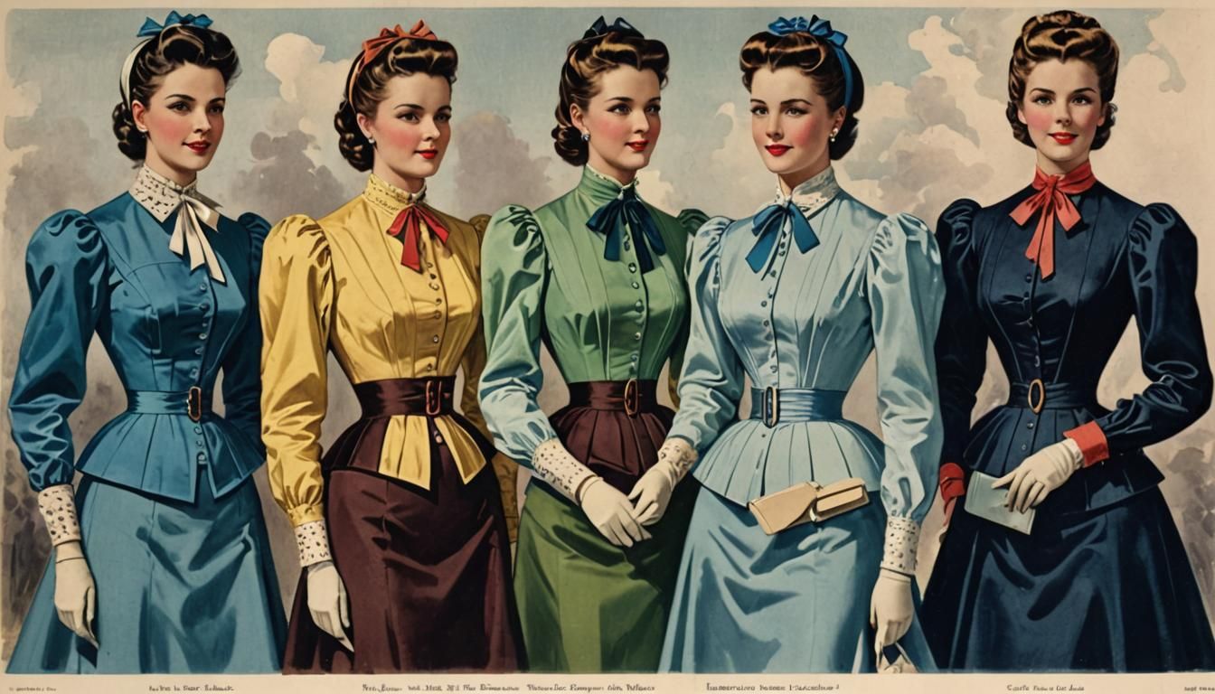 Elegant Women in Formal Wear with Hourglass Figures