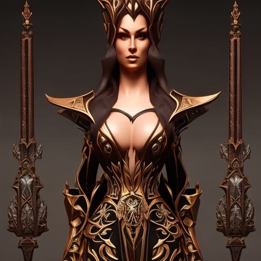 Dark Fantasy Queen of Spades Art in 8K Resolution