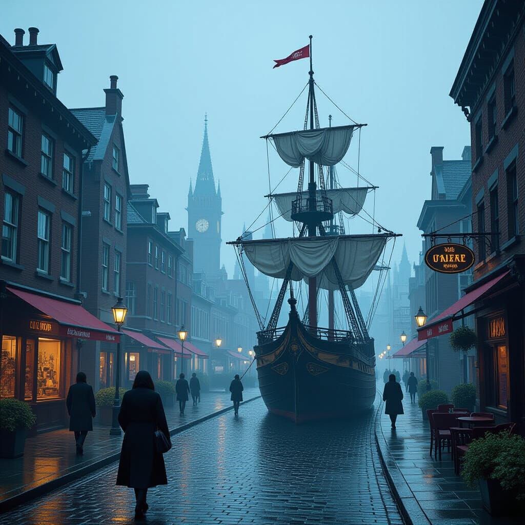 Detailed Matte Painting of an Alternate Timeline