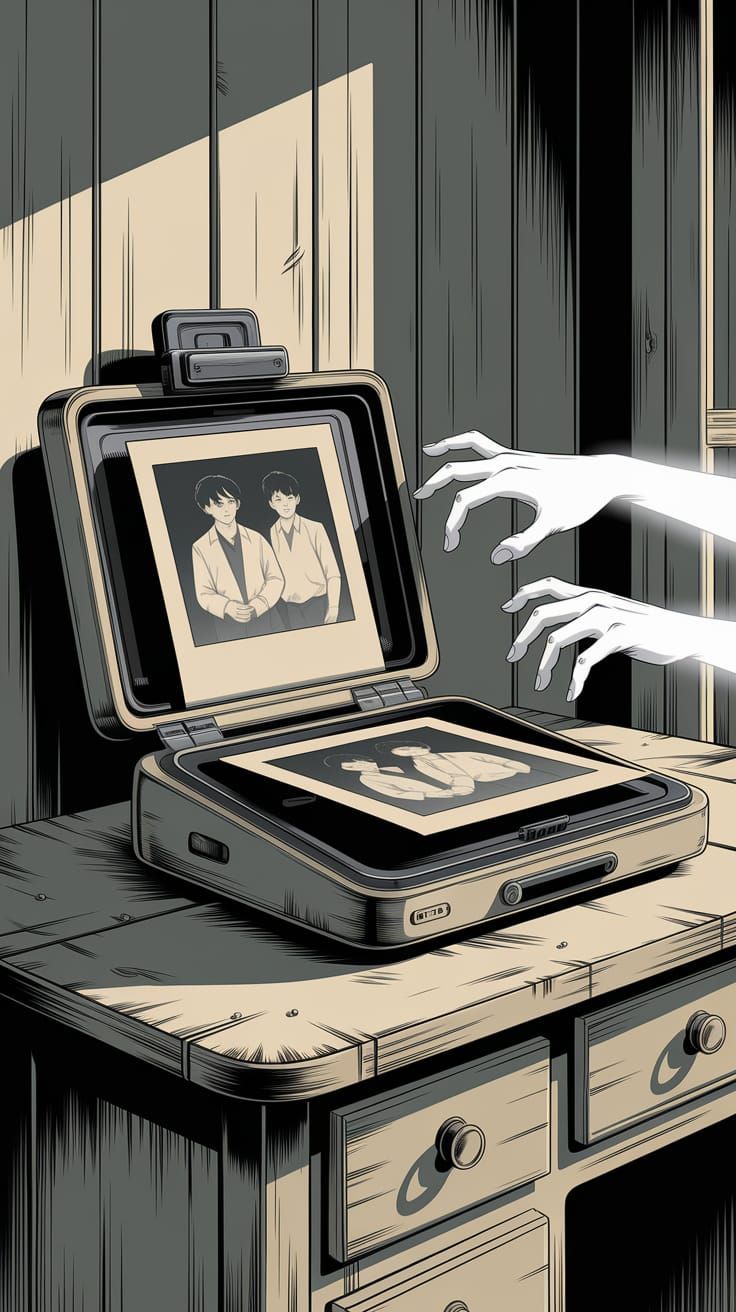 Eerie Manga: Ghostly Hands Reach for Scanner