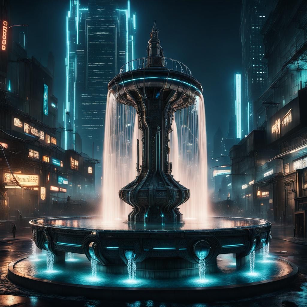 Water Fountain in Gotham City