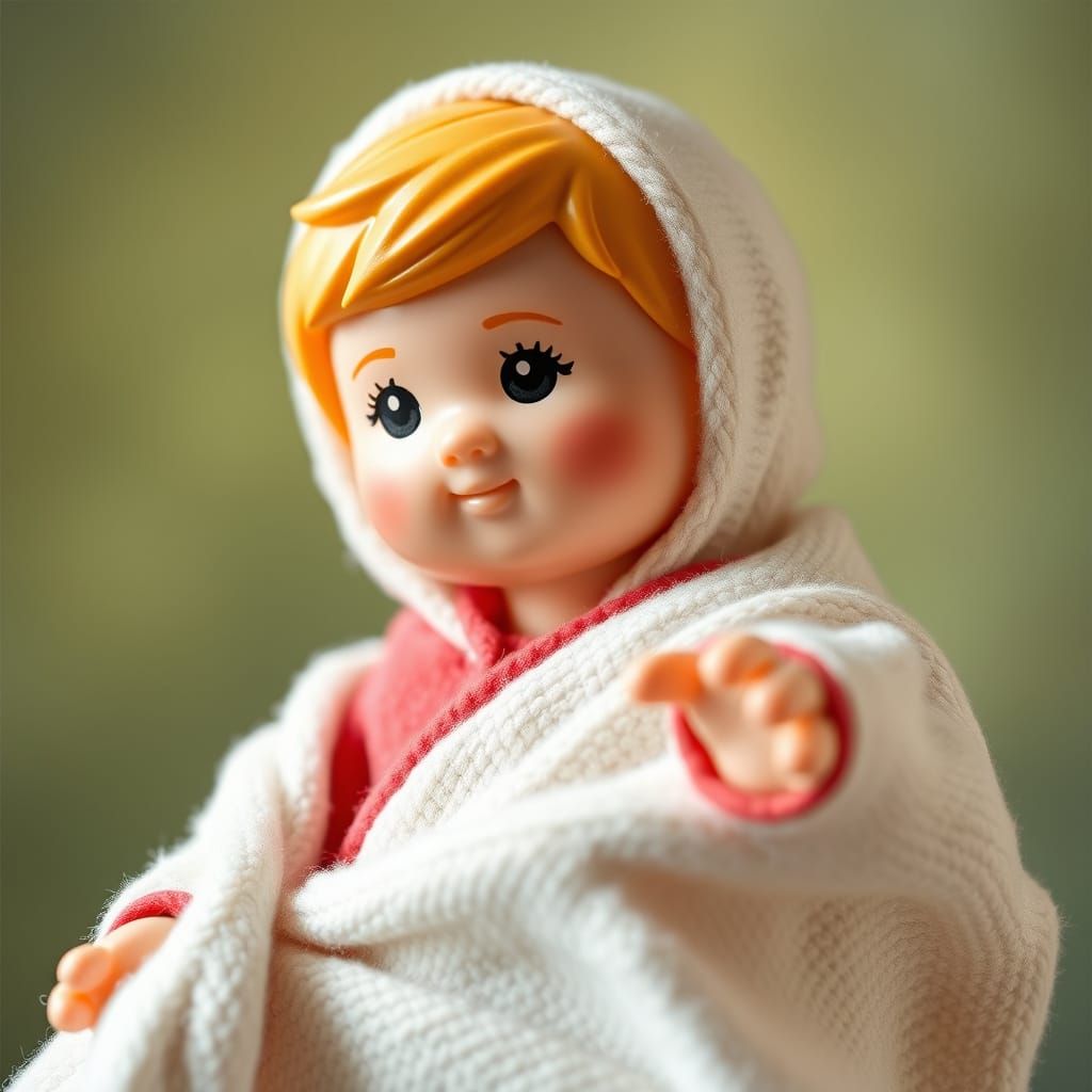 Cuddly Playmobil Baby in Soft Wraps