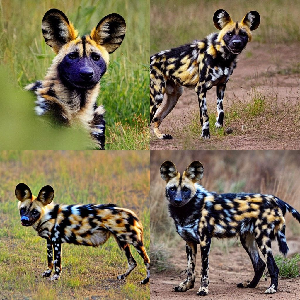 African Wild Dog Portrait