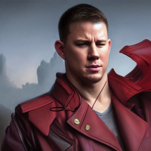 Channing Tatum as Gambit: Detailed Digital Art Portrait