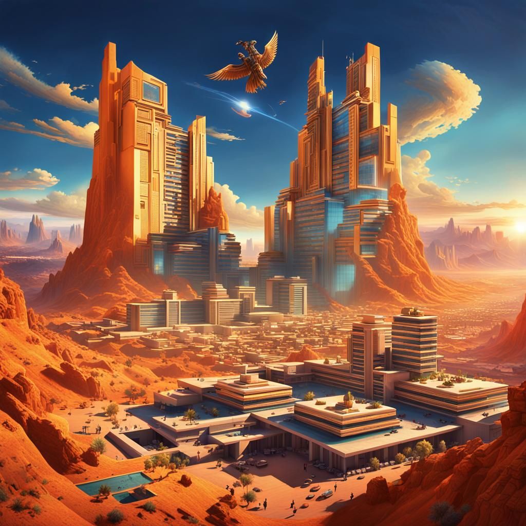 Scenic Landscape of Southwest American Desert Skyline meets ...