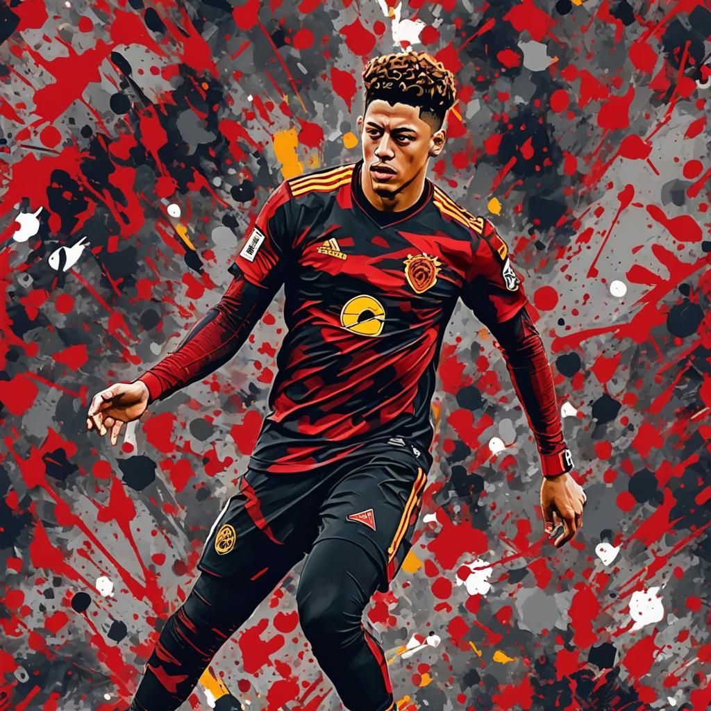 Patrick Mahomes Flamengo Jersey Abstract Art