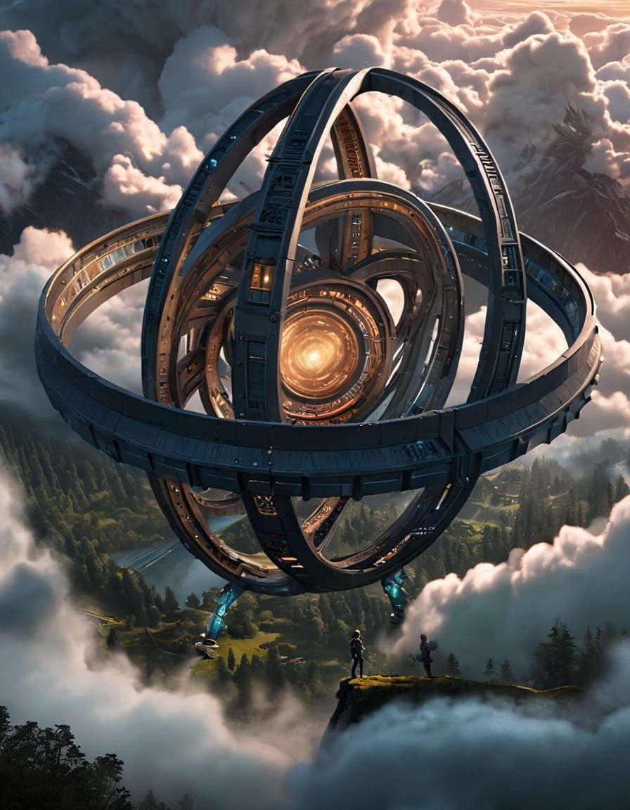 Ethereal Ophanim Soars Amidst Celestial Wonders in Maximalis...