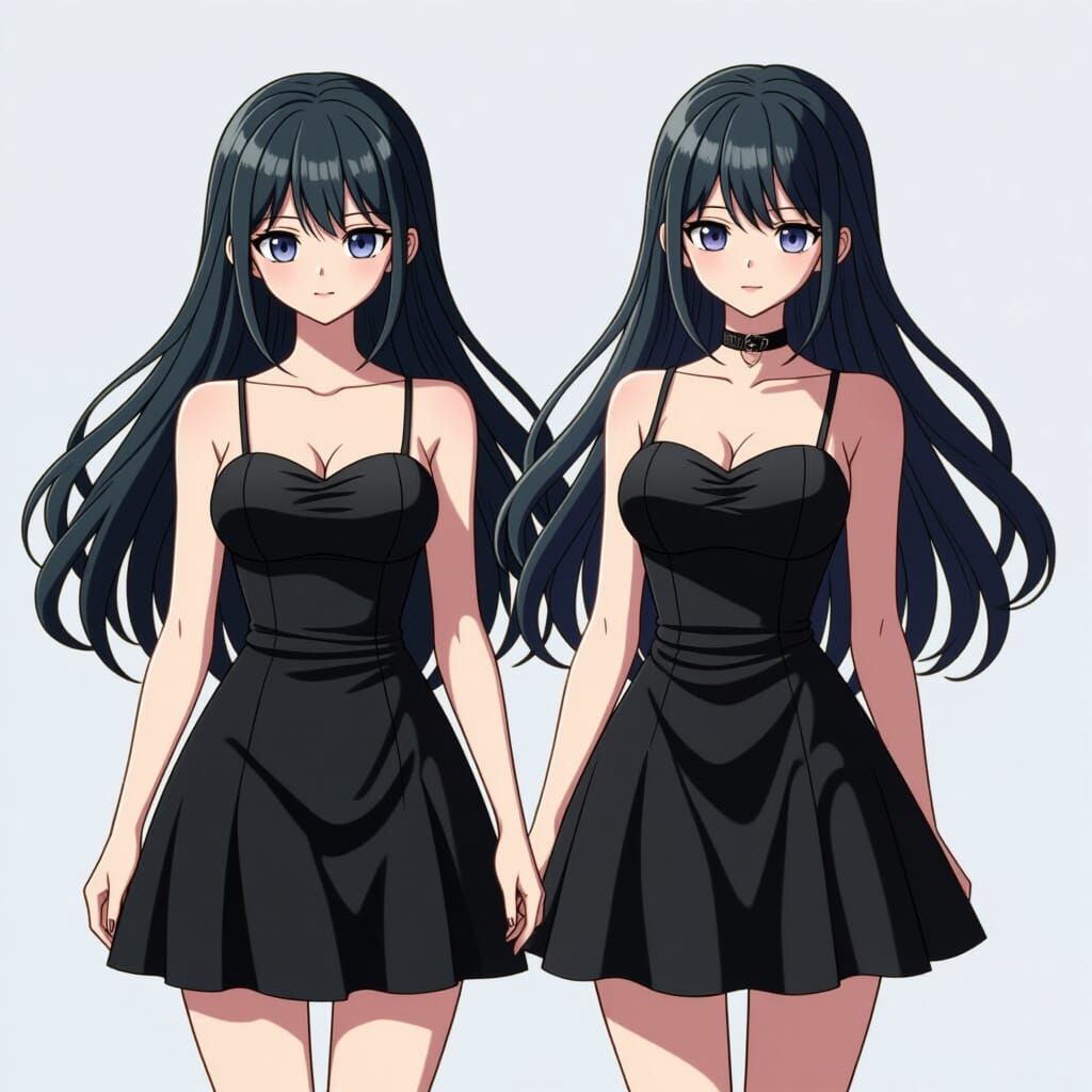 Kyoko Kirigiri in Black Dress: Fantasy Concept Art