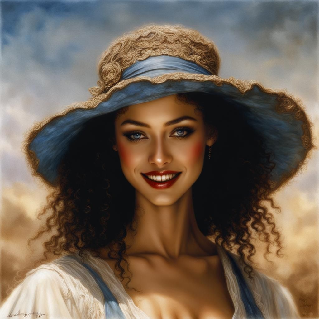 Portrait of a Beautiful Girl in Matte Painting Style