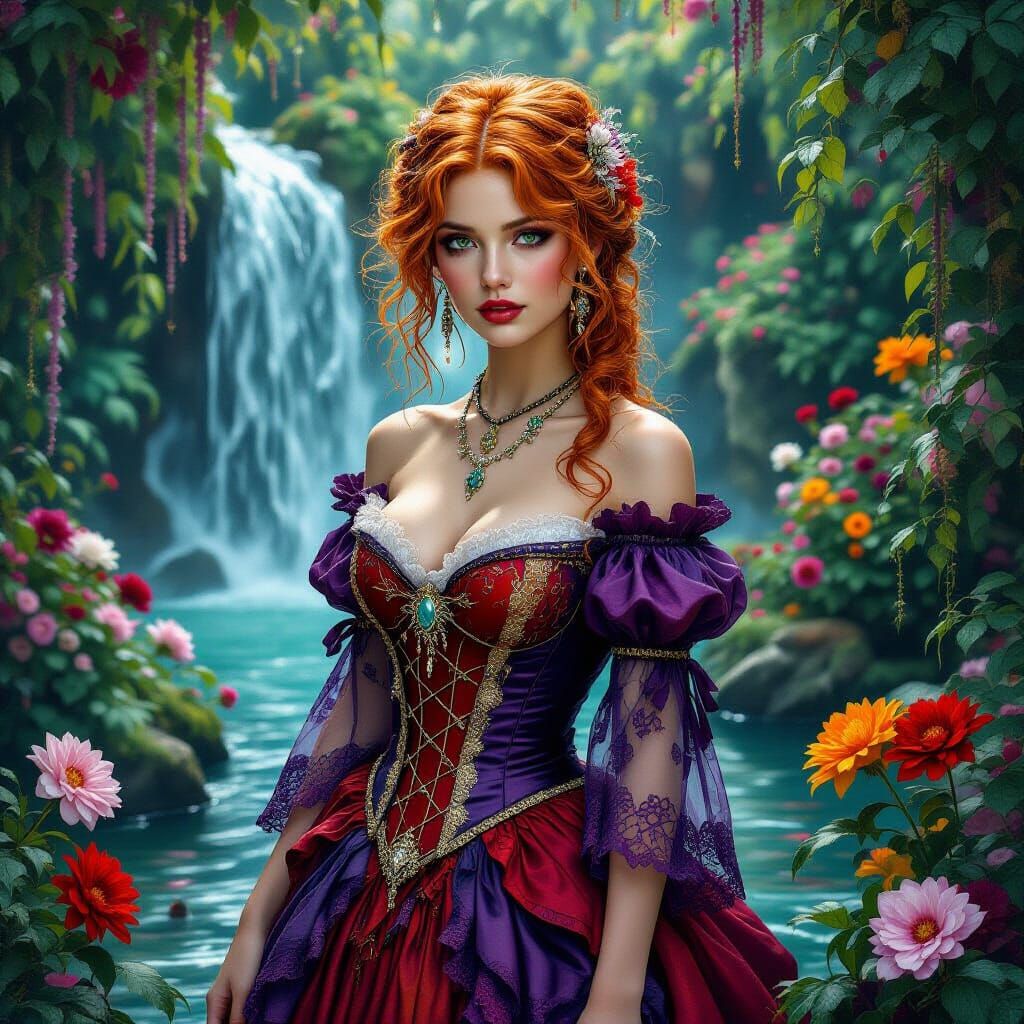 alcohol ink painting on silk, sprayed with Luminol, Pre-Raph...