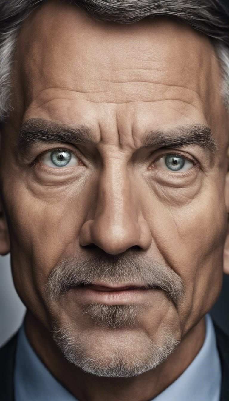 Realistic Portrait of a 50-Year-Old Man