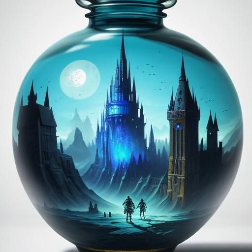 Abstract Fantasy Bottle with Amazing Details