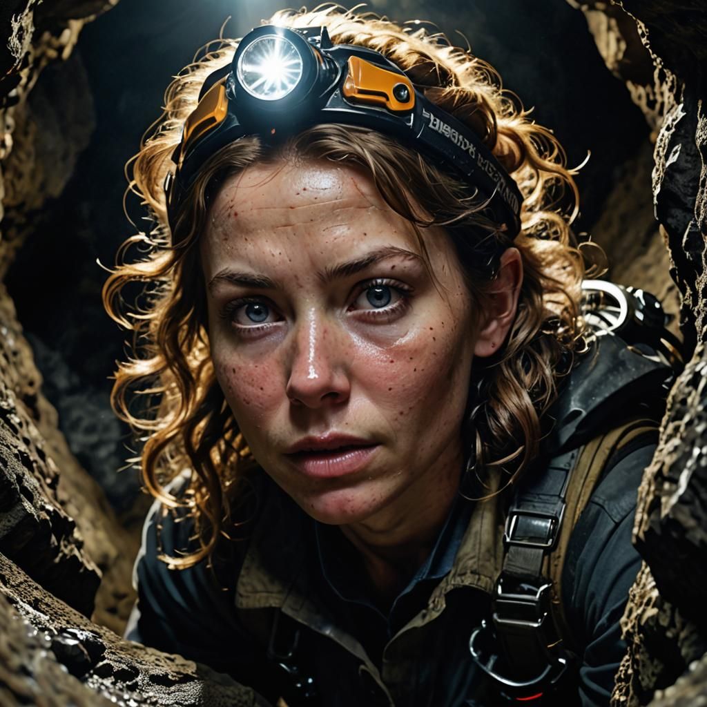 Claustrophobic Cave Portrait with Dramatic Lighting