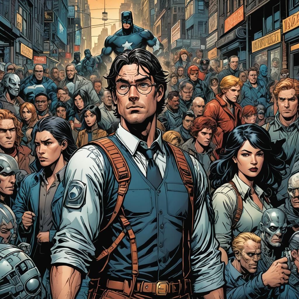 Comic Book Character Illustration in Modern Style