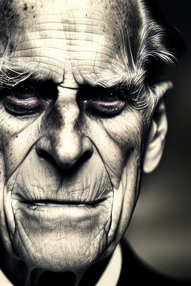 Prince Philip Portrait in Style of Street Photography