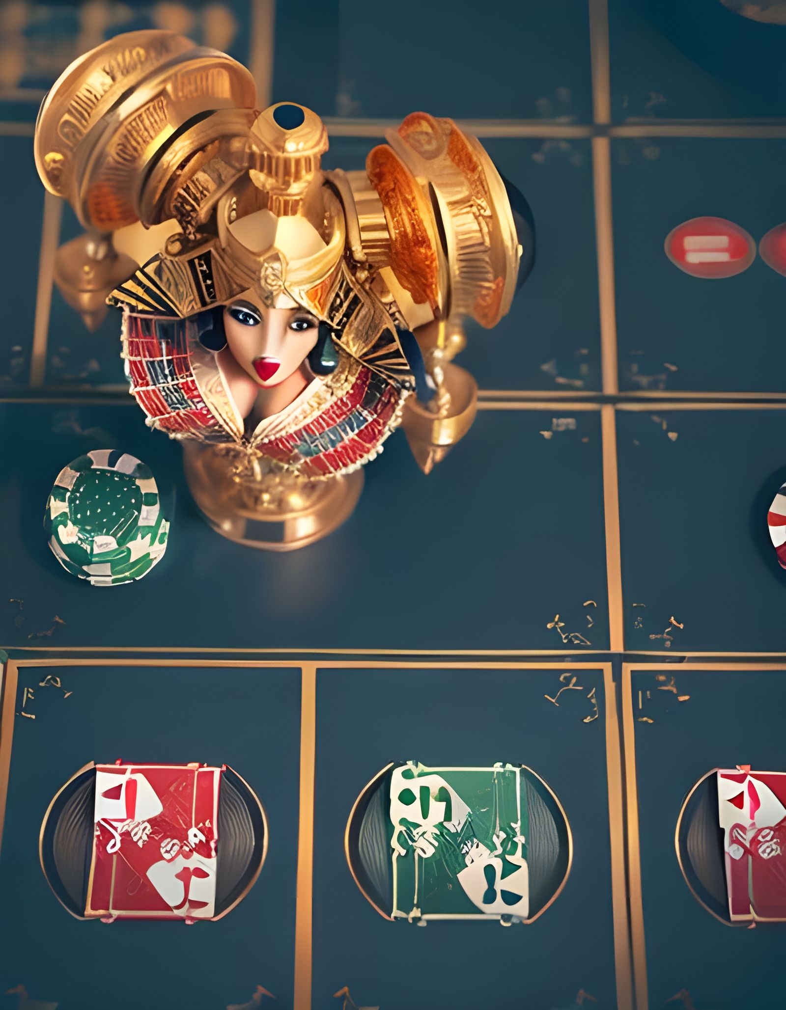 Art Deco Woman in Striking Colors