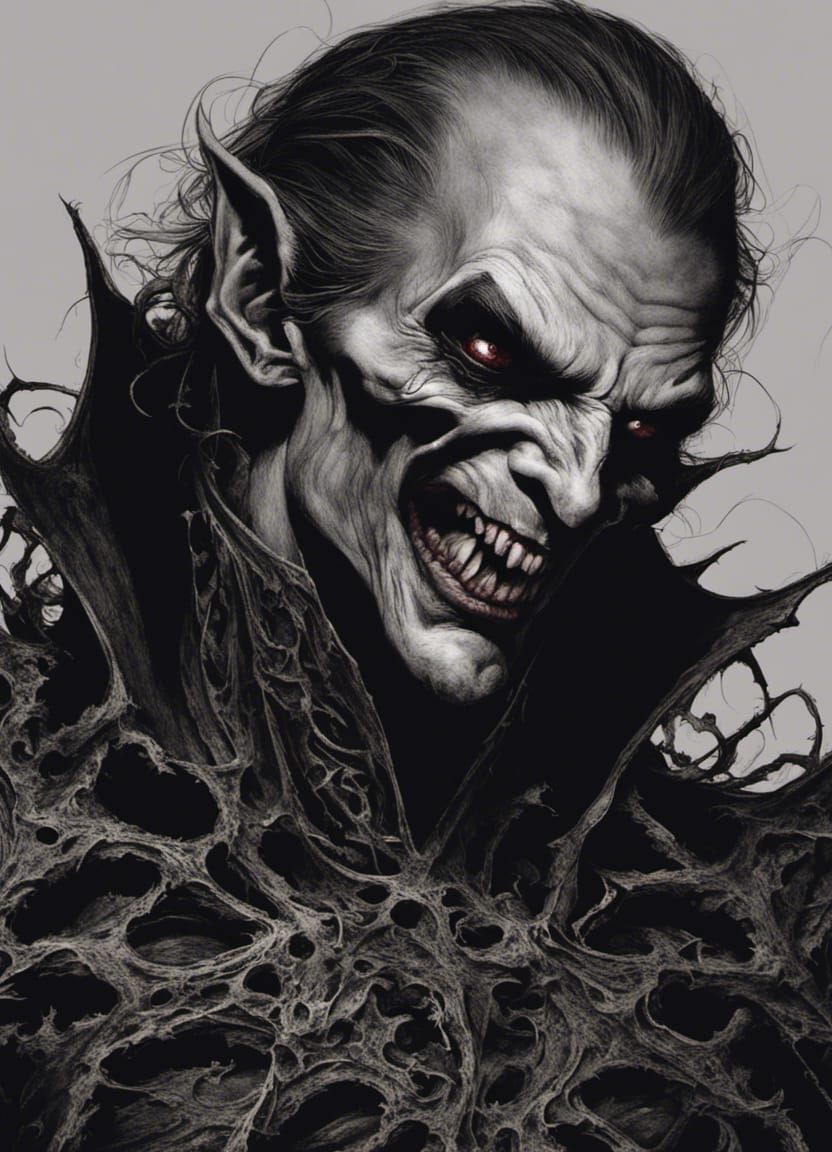 Detailed Vampire Elder in Gothic Horror Style
